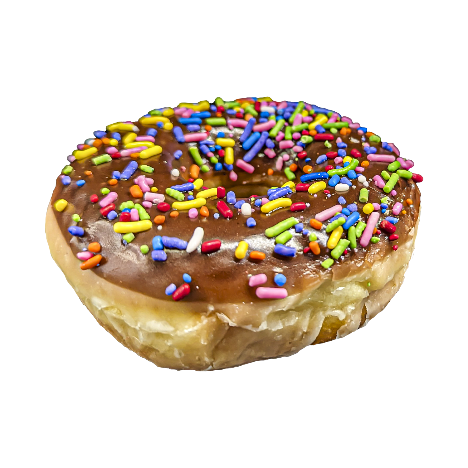 Chocolate Iced Glazed with Sprinkles