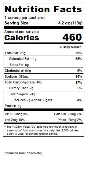 Chocolate Iced Cinnamon Roll