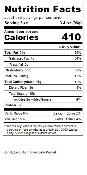 Chocolate Iced Peanut Long John