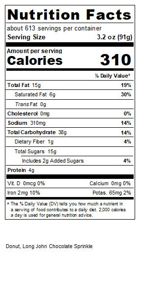 Chocolate Iced Long John with Sprinkles