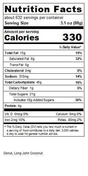 Vanilla Iced Coconut Long John