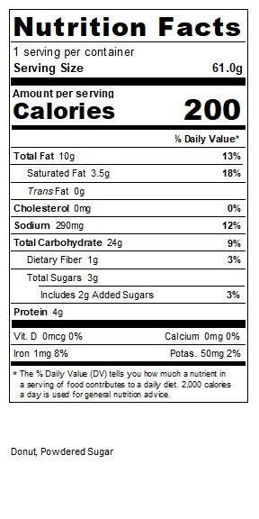 Powdered Sugar Donut