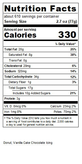 Chocolate Iced Vanilla Cake Donut