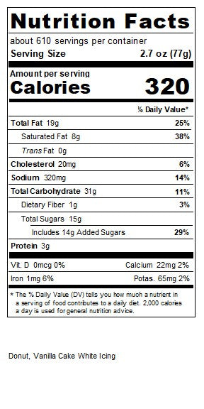 Vanilla Iced Vanilla Cake Donut