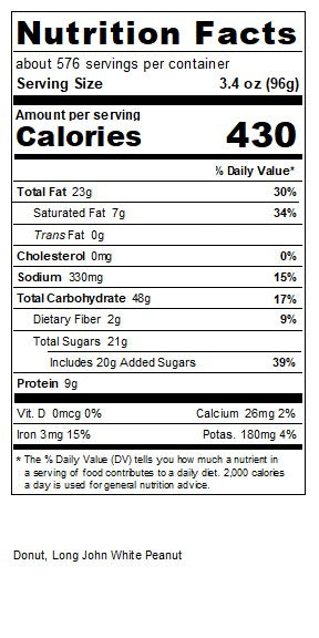 Vanilla Iced Peanut Long John