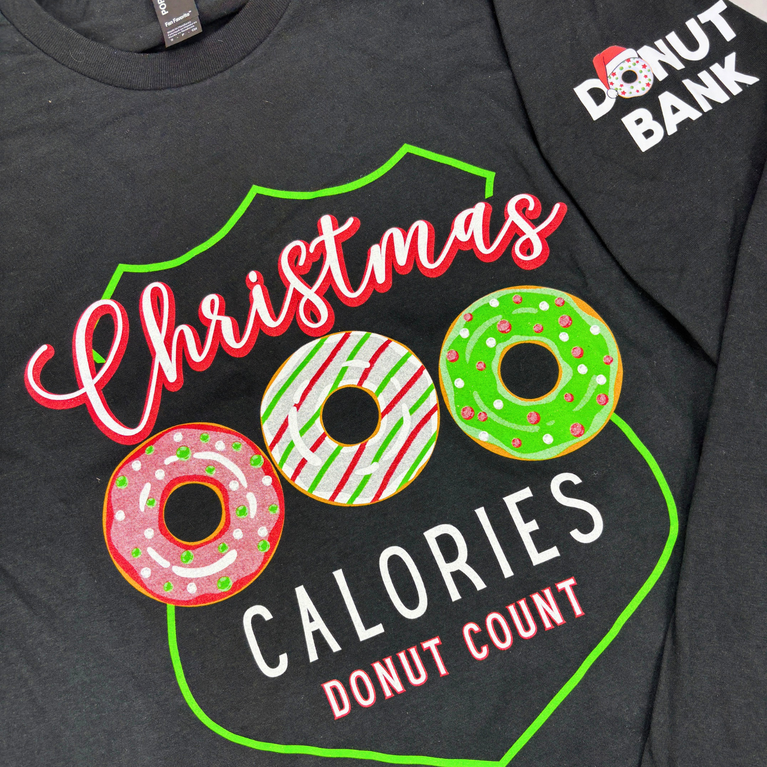 Christmas Calories Donut Count Donut Bank T-Shirt