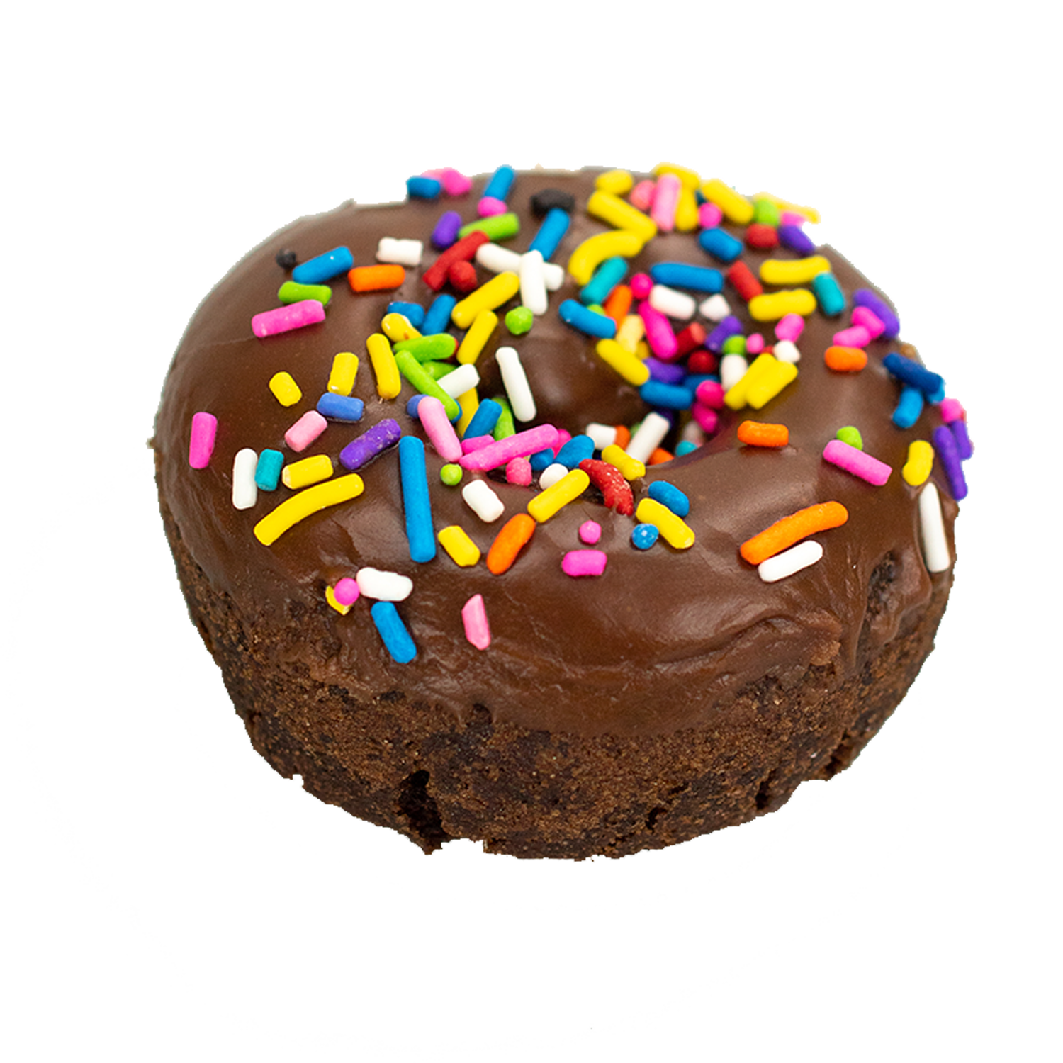 Double Chocolate Cake Donut with Sprinkles